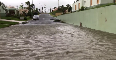 Photo: Street flooding in Puerto Rico (credit: Caleb Garcia).