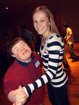 Photo: AU students enjoy participating in ministries such as Differently-Abled, a ministry where students become friends with and learn from persons who live with various disabilities.