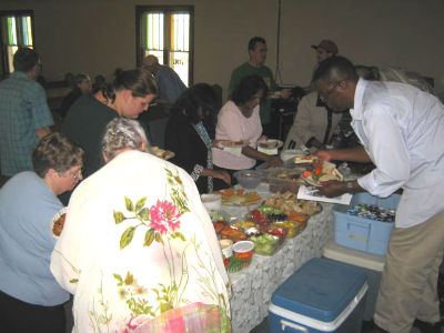 Photo: Reaching out to the disabled through fellowship and food.
