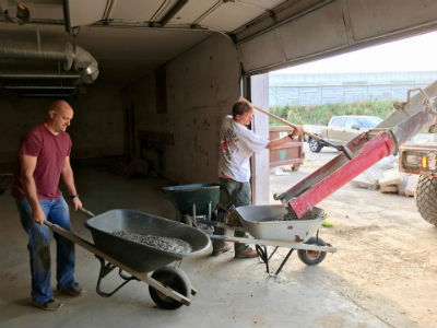 Photo: Pastor Matt (left) doesn't just preach!