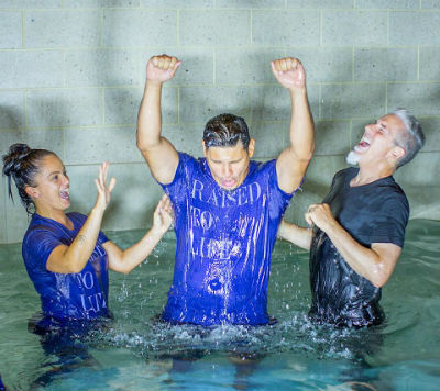 Photo: Fairfax Community Church baptism celebration.