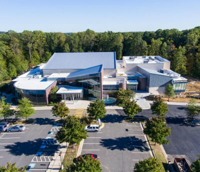 Photo: Bird's-eye view of Fairfax Community Church.