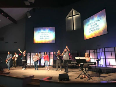 Photo: Wednesday evening worship at the Safety Harbor Regional.