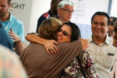 Photo: Moments of blessed fellowship were plentiful on Tuesday.