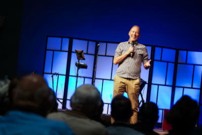 Photo: Jim Lyon speaks at Safety Harbor.